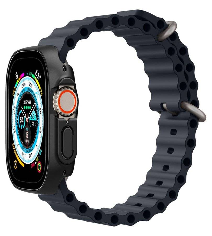 Цялостен Калъф за Watch Ultra 1 / 2 / 3 / 4 49mm, Spigen Thin Fit 360 Case, Черен (19)