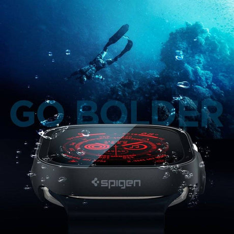 Цялостен Калъф за Watch Ultra 1 / 2 / 3 / 4 49mm, Spigen Thin Fit 360 Case, Черен (7)