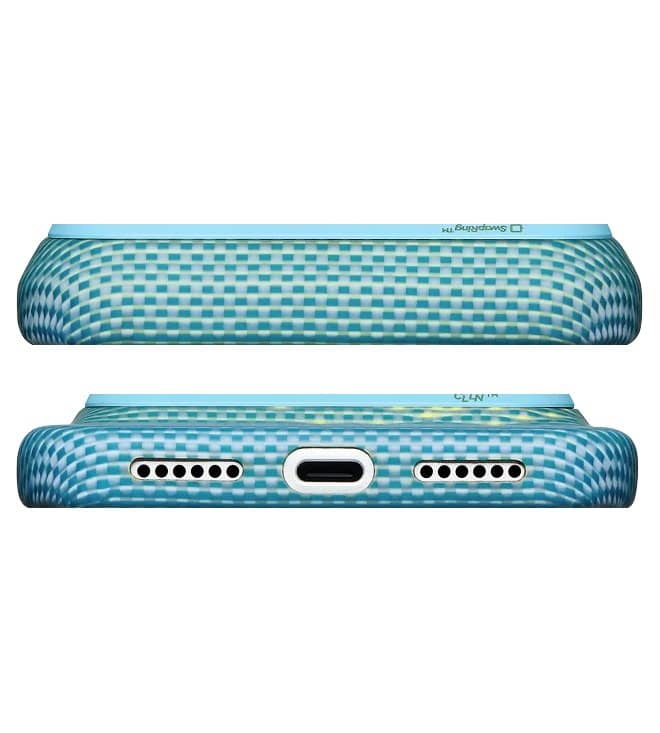 Magsafe Калъф за iPhone Air, Pitaka Edge Lucid Blue Case, Син (3)