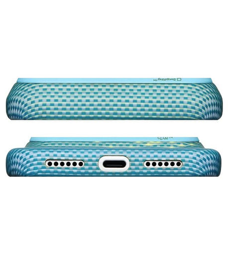 Magsafe Калъф за iPhone Air, Pitaka Edge Lucid Blue Case, Син (3)
