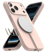Magsafe Калъф за iPhone 18 Pro Max/ 17 Pro Max, Ringke Silicone Magnetic Case, Розов (5)
