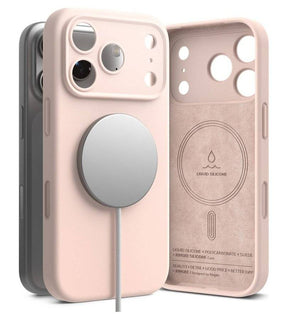 Magsafe Калъф за iPhone 18 Pro Max/ 17 Pro Max, Ringke Silicone Magnetic Case, Розов