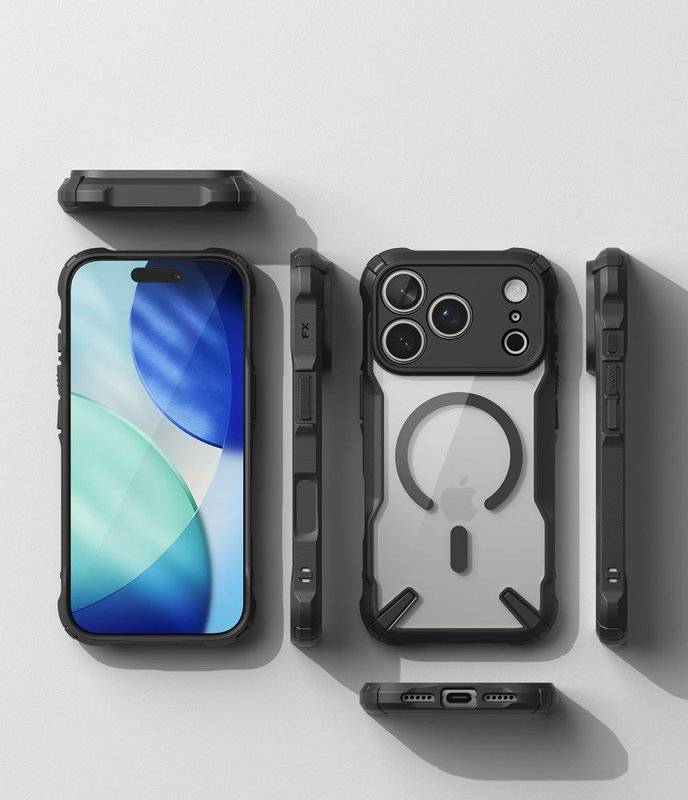 Magsafe Калъф за iPhone 18 Pro Max/ 17 Pro Max, Ringke Fusion X Magnetic Case, Черен (6)