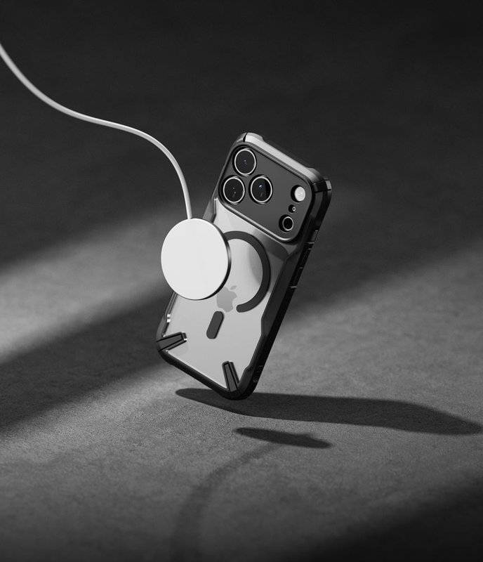 Magsafe Калъф за iPhone 18 Pro/ 17 Pro, Ringke Fusion X Magnetic Case, Черен (10)