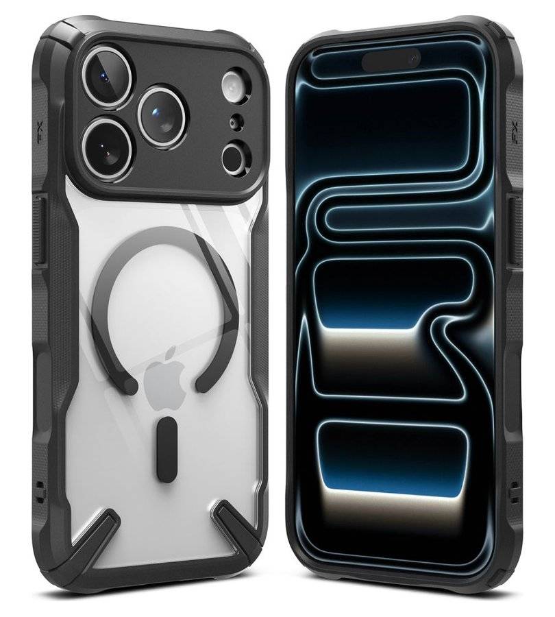 Magsafe Калъф за iPhone 18 Pro/ 17 Pro, Ringke Fusion X Magnetic Case, Черен (3)