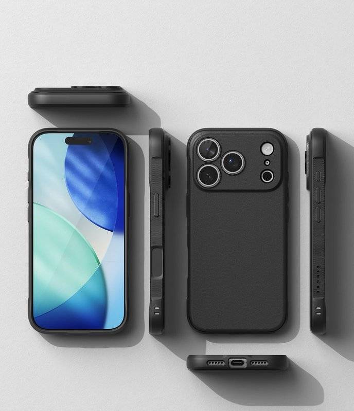 Противоударен Калъф за iPhone 18 Pro/ 17 Pro, Ringke Onyx Case, Черен (5)