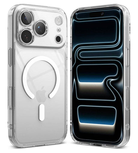 Magsafe Калъф за iPhone 18 Pro/ 17 Pro, Ringke Fusion Clear Magnetic Case, Прозрачен (3)