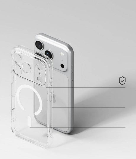 Magsafe Калъф за iPhone 18 Pro Max/ 17 Pro Max, Ringke Fusion Clear Magnetic Case, Прозрачен (6)