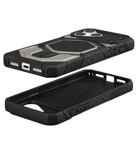 Magsafe Калъф за iPhone 18 Pro Max/ 17 Pro Max, UAG Monarch Pro Carbon Case Titanium, Сив (8)