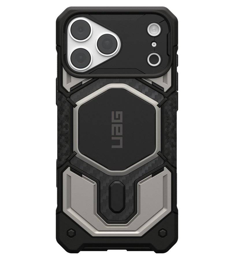 Magsafe Калъф за iPhone 18 Pro Max/ 17 Pro Max, UAG Monarch Pro Carbon Case Titanium, Сив
