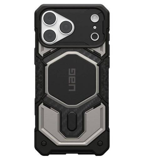 Magsafe Калъф за iPhone 18 Pro Max/ 17 Pro Max, UAG Monarch Pro Carbon Case Titanium, Сив