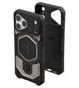 Magsafe Калъф за iPhone 18 Pro Max/ 17 Pro Max, UAG Monarch Pro Carbon Case Titanium, Сив (9)