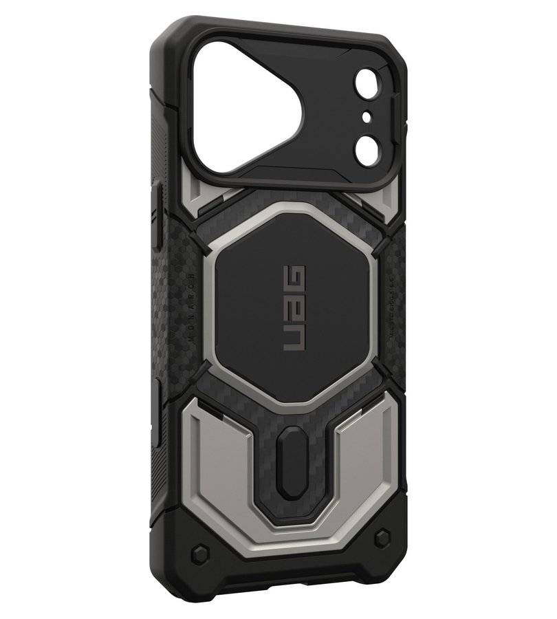 Magsafe Калъф за iPhone 18 Pro Max/ 17 Pro Max, UAG Monarch Pro Carbon Case Titanium, Сив (7)