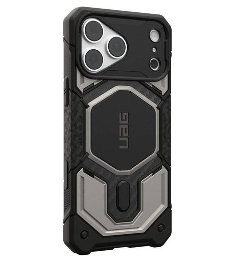 Magsafe Калъф за iPhone 18 Pro Max/ 17 Pro Max, UAG Monarch Pro Carbon Case Titanium, Сив (3)