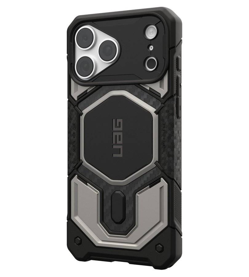 Magsafe Калъф за iPhone 18 Pro Max/ 17 Pro Max, UAG Monarch Pro Carbon Case Titanium, Сив (2)