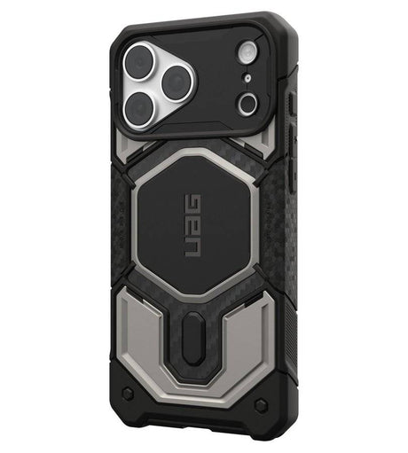 Magsafe Калъф за iPhone 18 Pro Max/ 17 Pro Max, UAG Monarch Pro Carbon Case Titanium, Сив (2)