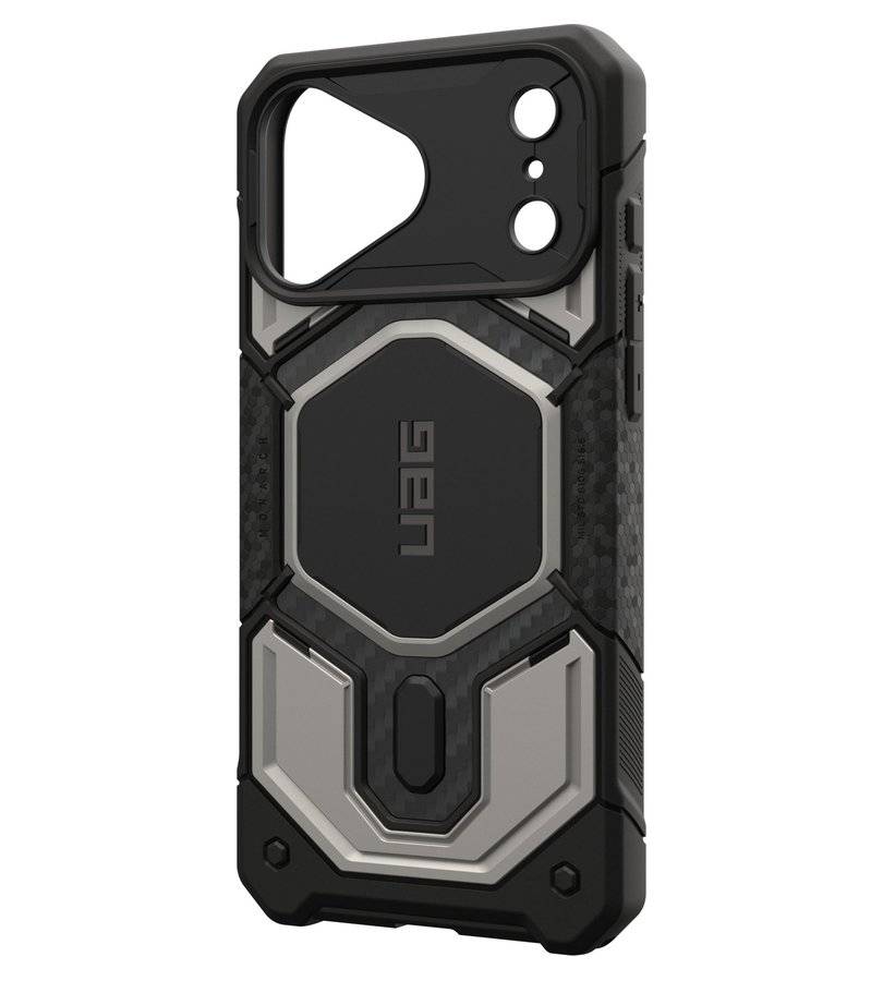 Magsafe Калъф за iPhone 18 Pro Max/ 17 Pro Max, UAG Monarch Pro Carbon Case Titanium, Сив (6)