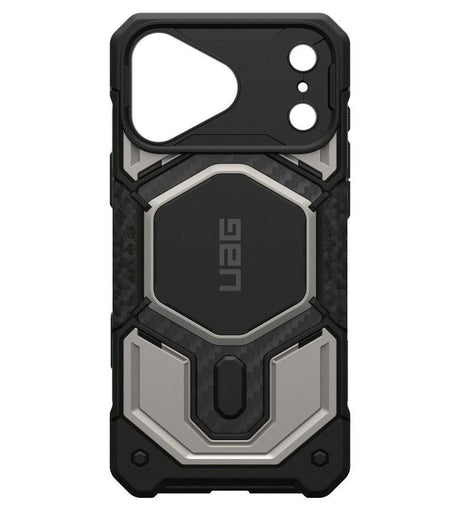 Magsafe Калъф за iPhone 18 Pro Max/ 17 Pro Max, UAG Monarch Pro Carbon Case Titanium, Сив (5)