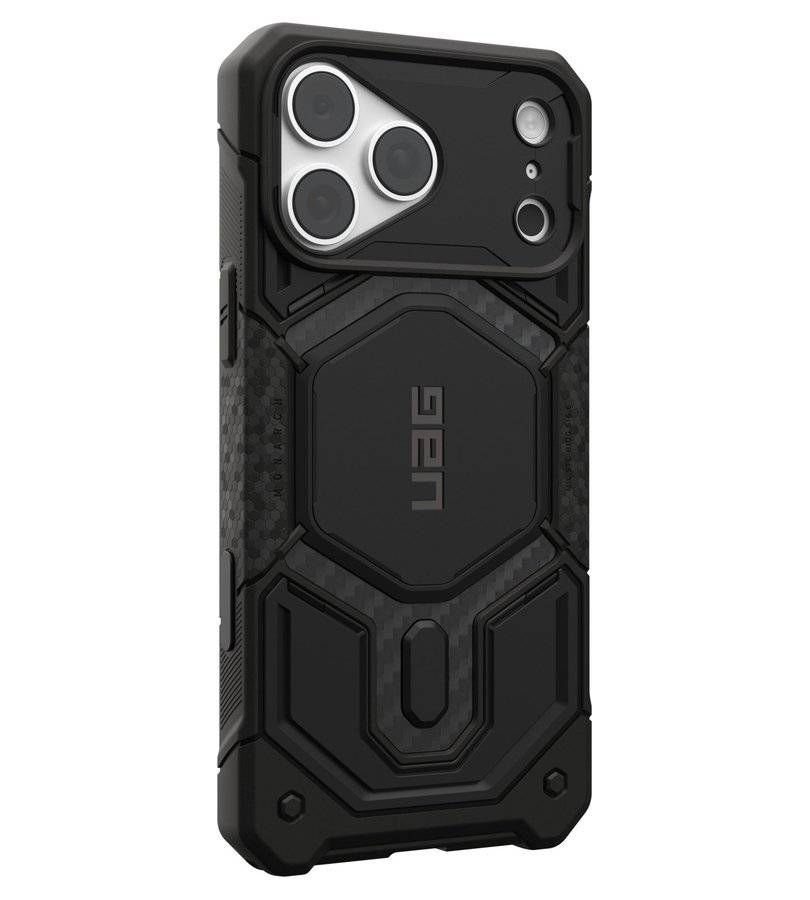 Magsafe Калъф за iPhone 18 Pro Max/ 17 Pro Max, UAG Monarch Pro Carbon Fiber Case, Черен (3)