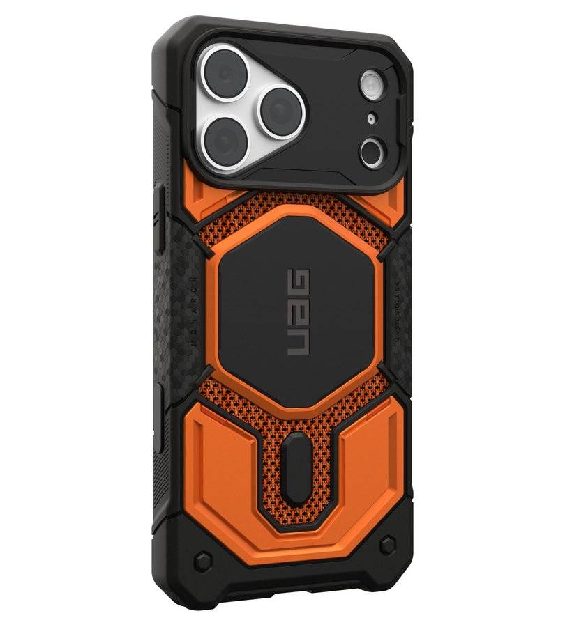Magsafe Калъф за iPhone 18 Pro Max/ 17 Pro Max, UAG Monarch Pro Kevlar Burnt Case, Оранжев (3)
