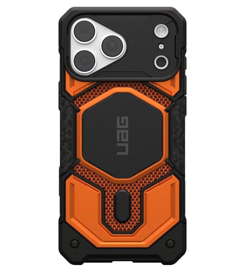 Magsafe Калъф за iPhone 18 Pro Max/ 17 Pro Max, UAG Monarch Pro Kevlar Burnt Case, Оранжев