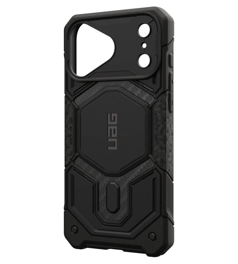 Magsafe Калъф за iPhone 18 Pro Max/ 17 Pro Max, UAG Monarch Pro Carbon Fiber Case, Черен (7)