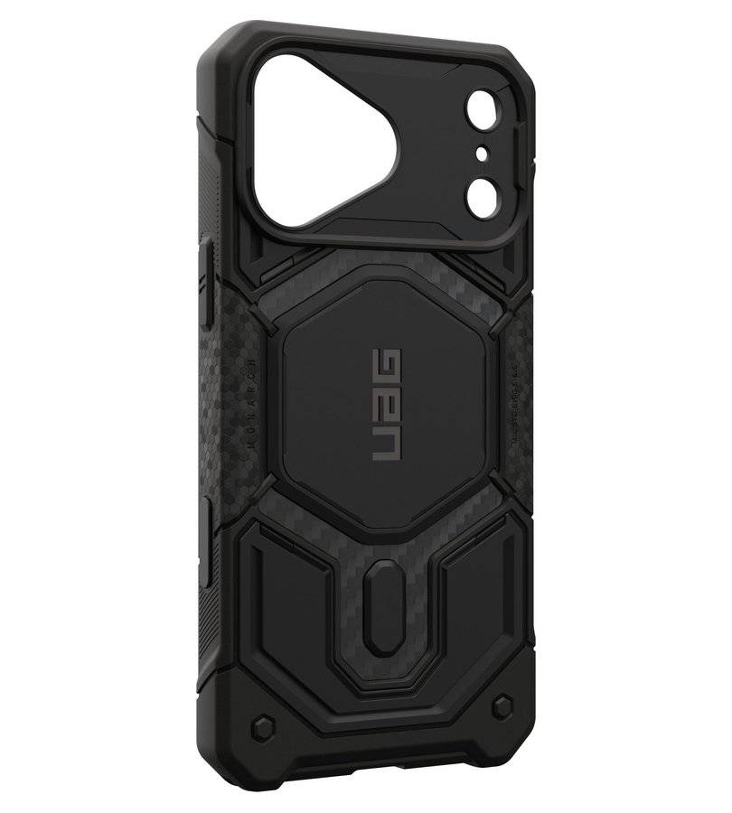 Magsafe Калъф за iPhone 18 Pro Max/ 17 Pro Max, UAG Monarch Pro Carbon Fiber Case, Черен (8)