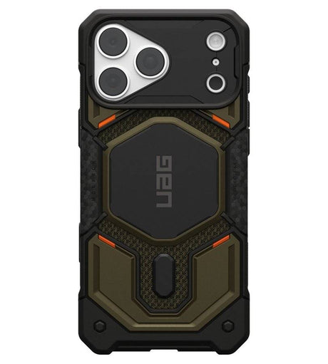 Magsafe Калъф за iPhone 18 Pro Max/ 17 Pro Max, UAG Monarch Pro Kevlar Case Element Green, Зелен