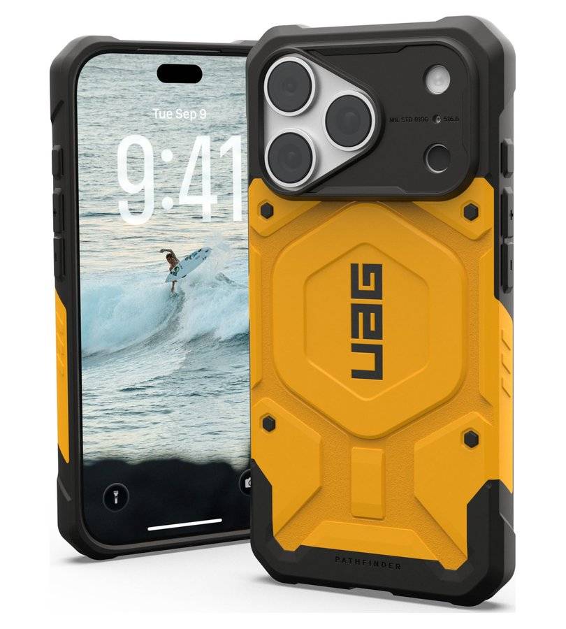 MagSafe Калъф за iPhone 18 Pro/ 17 Pro, UAG Pathfinder Heritage Case, Жълт (4)