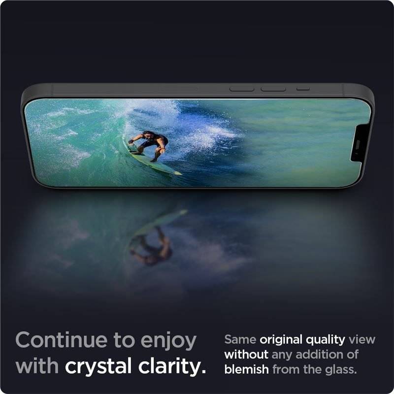 Стъклен Протектор за iPhone 18 Pro, Spigen EZ Fit Pro Glas.tR 2бр., Прозрачен (3)