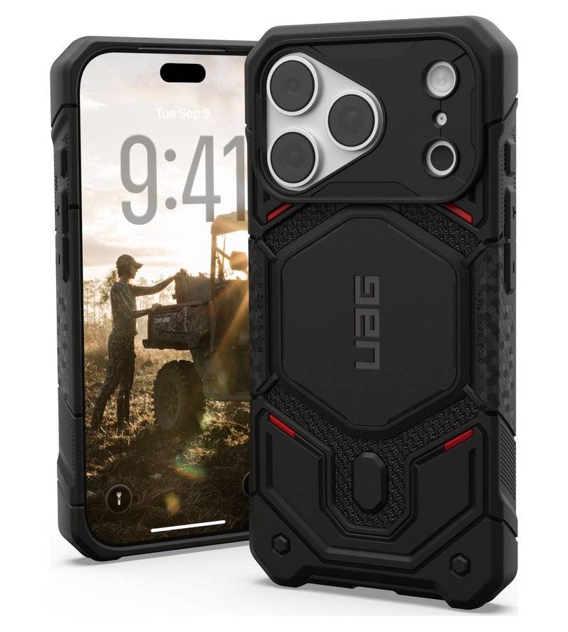 MagSafe Калъф за iPhone 18 Pro/ 17 Pro, UAG Monarch Pro Kevlar Case, Черен (4)