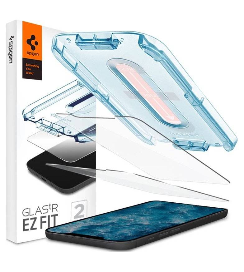 Стъклен Протектор за iPhone 18 Pro, Spigen EZ Fit Pro Glas.tR 2бр., Прозрачен
