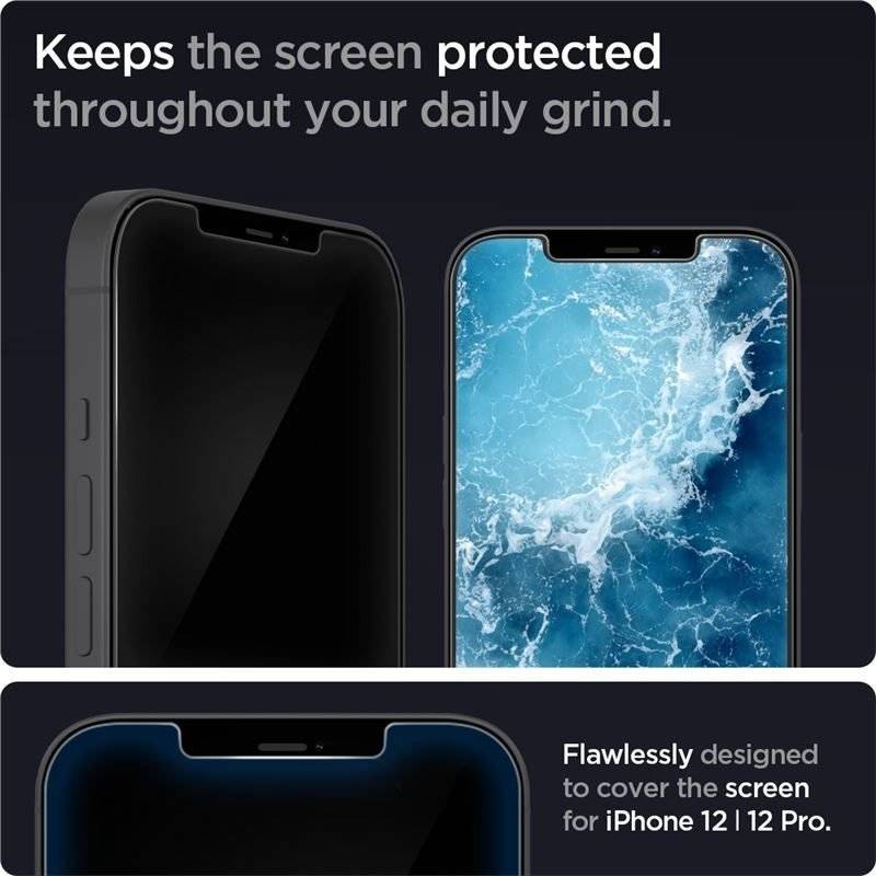 Стъклен Протектор за iPhone 18 Pro, Spigen EZ Fit Pro Glas.tR 2бр., Прозрачен (5)
