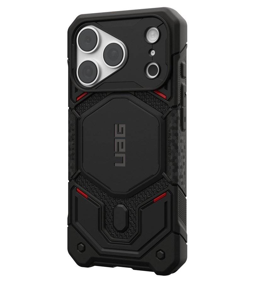 MagSafe Калъф за iPhone 18 Pro/ 17 Pro, UAG Monarch Pro Kevlar Case, Черен (3)