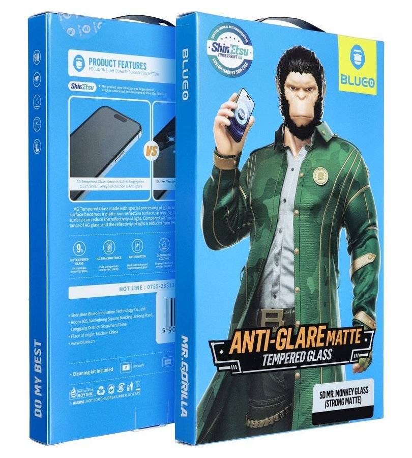 Матов Стъклен Протектор за iPhone 18 Pro, Blueo Matte 2.5D Glass, Прозрачен (2)