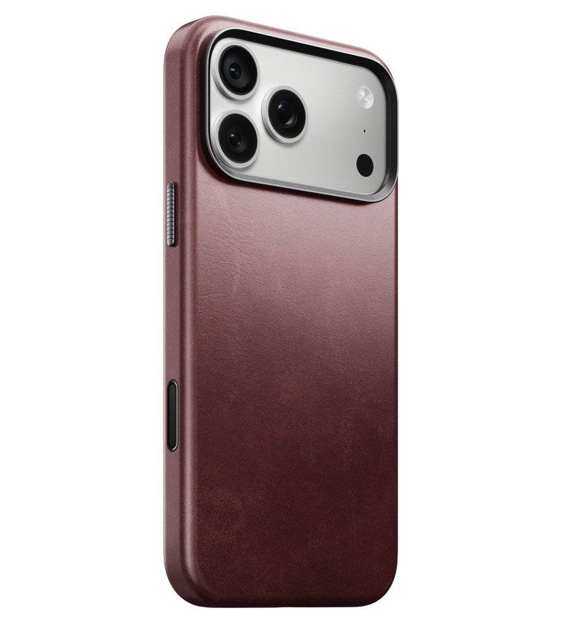 Magsafe Калъф за iPhone 18 Pro Max/ 17 Pro Max, Nomad Traditional Leather Case Butgundy, Бордо