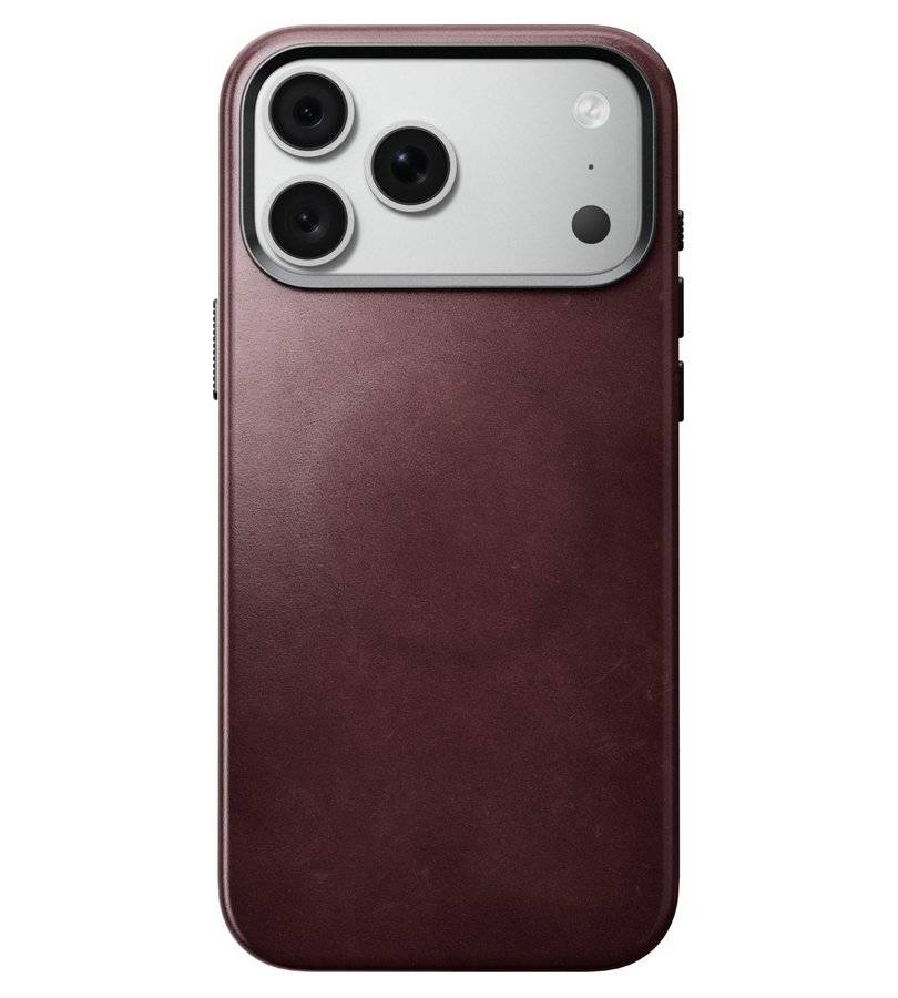 Magsafe Калъф за iPhone 18 Pro Max/ 17 Pro Max, Nomad Traditional Leather Case Butgundy, Бордо (4)
