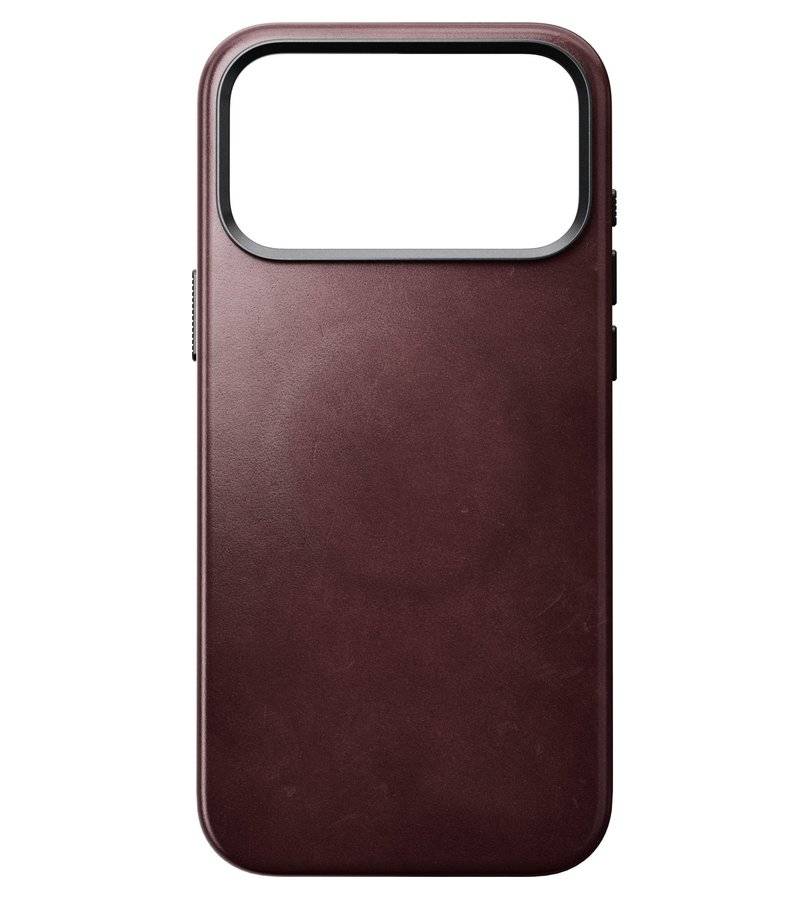 Magsafe Калъф за iPhone 18 Pro Max/ 17 Pro Max, Nomad Traditional Leather Case Butgundy, Бордо (11)