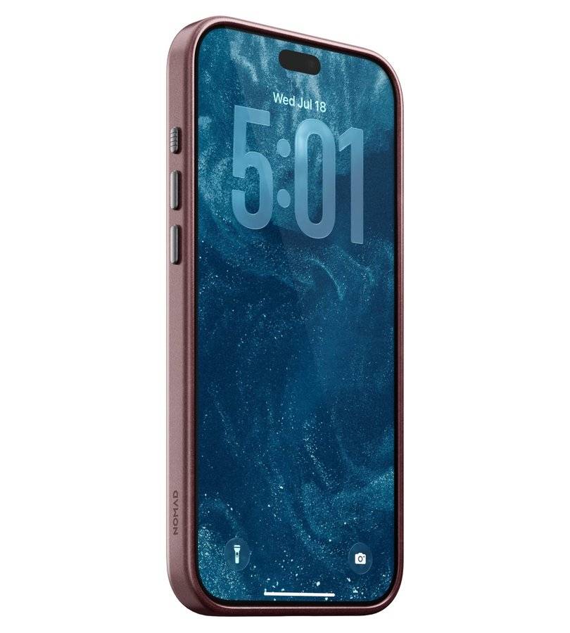Magsafe Калъф за iPhone 18 Pro Max/ 17 Pro Max, Nomad Traditional Leather Case Butgundy, Бордо (6)