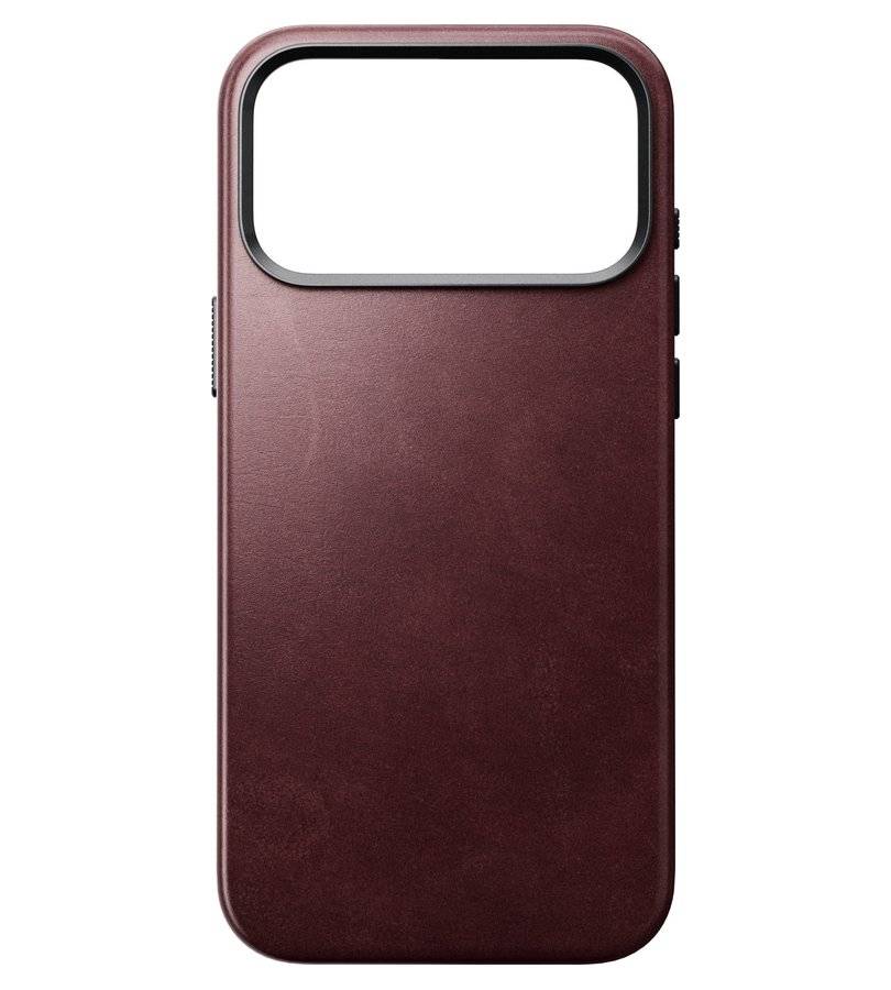 Magsafe Калъф за iPhone 18 Pro Max/ 17 Pro Max, Nomad Traditional Leather Case Butgundy, Бордо (7)