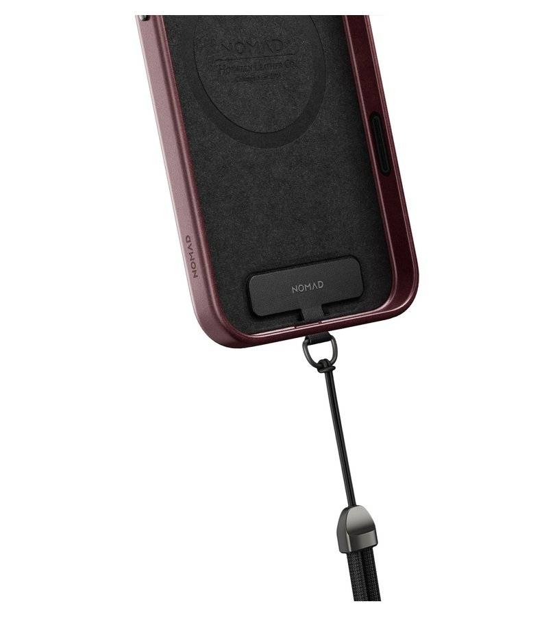 Magsafe Калъф за iPhone 18 Pro Max/ 17 Pro Max, Nomad Traditional Leather Case Butgundy, Бордо (14)