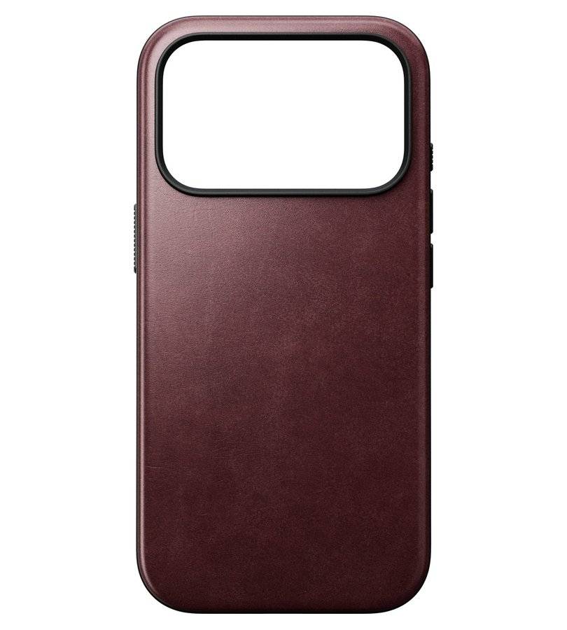 Magsafe Калъф за iPhone 18 Pro/ 17 Pro, Nomad Modern Leather Case Burgundy, Бордо (7)