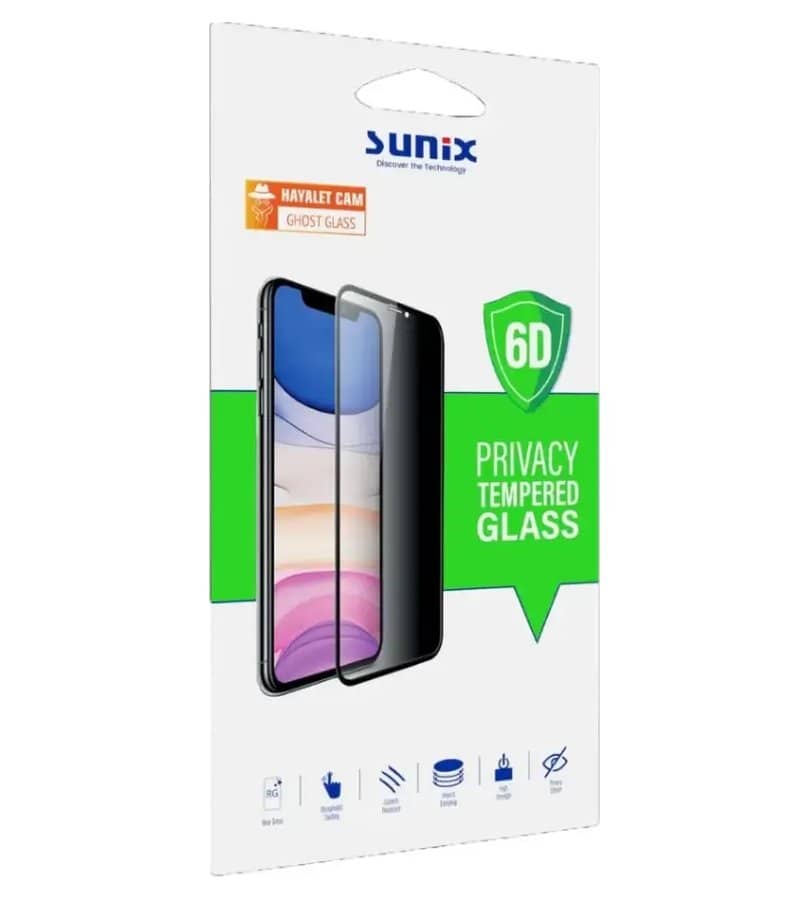 Затъмняващ Стъклен Протектор за Samsung S24 Plus, Sunix 6D Privacy Glass, Прозрачен