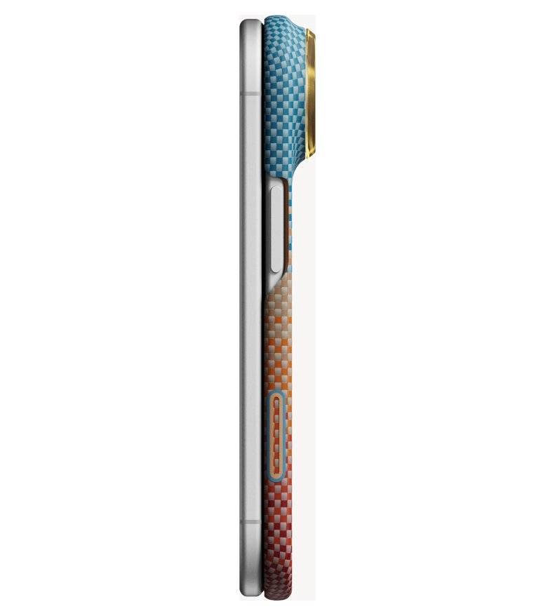 MagSafe Калъф за iPhone Duo, Pitaka Edge Case Sunset2.0 California Dream01, Кафяв (2)