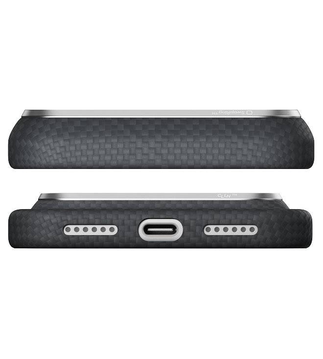 MagSafe Калъф за iPhone 18 Pro Max/ 17 Pro Max, Pitaka Edge Case Argyle Lava Black, Черен (4)