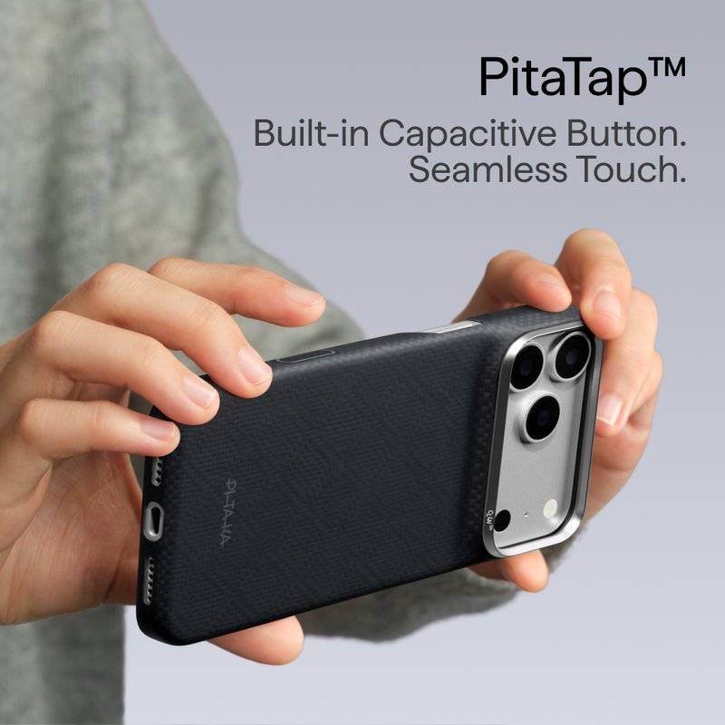 MagSafe Калъф за iPhone 18 Pro Max/ 17 Pro Max, Pitaka Edge Case Argyle Lava Black, Черен (8)