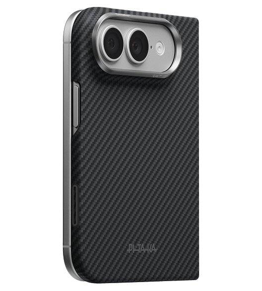 MagSafe Калъф за iPhone Duo, Pitaka Edge Case Black/Grey, Черен