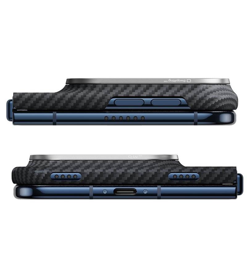 MagSafe Калъф за iPhone Duo, Pitaka Edge Case Black/Grey, Черен (3)
