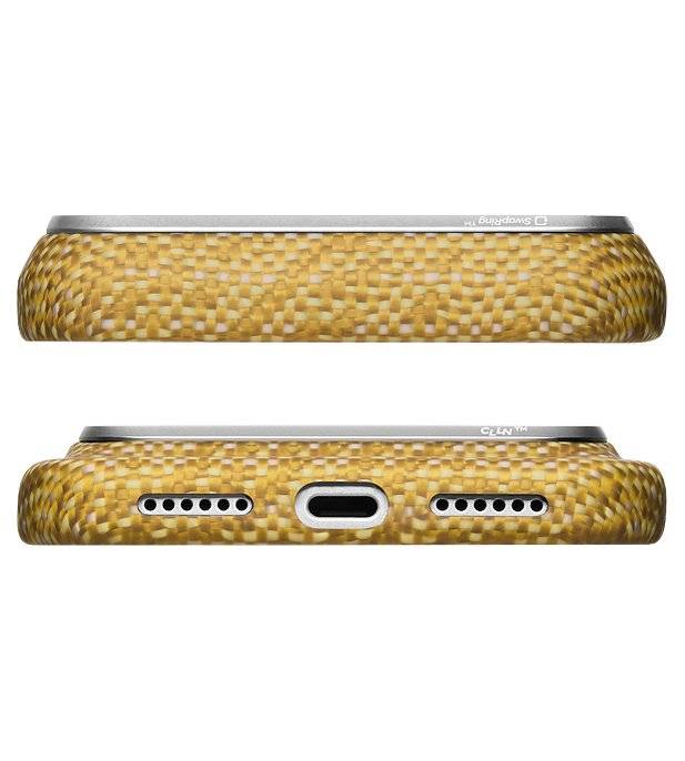 Magsafe Калъф за iPhone 18 Pro Max/ 17 Pro Max, Pitaka Edge Case Wind Over Wheat Golden Drift, Жълт (4)