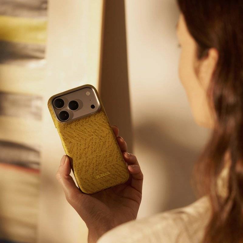 Magsafe Калъф за iPhone 18 Pro Max/ 17 Pro Max, Pitaka Edge Case Wind Over Wheat Golden Drift, Жълт (7)